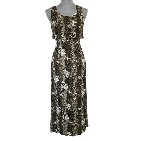 VTG 90s All That Jazz Blouson Bodice Sleeveless Maxi Dress Size Small Grunge - Picture 1 of 8
